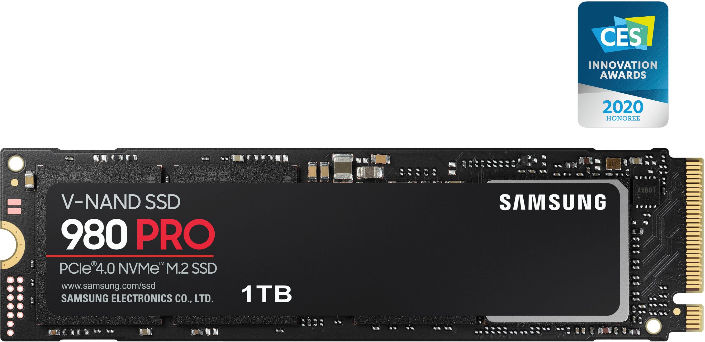 Samsung 980 PRO interne SSD (1 TB) 7000 MB/S Lesegeschwindigkeit, 5000 MB/S Schreibgeschwindigkeit, Playstation 5 kompatibel, PCIe® 4.0 NVMe™, M.2