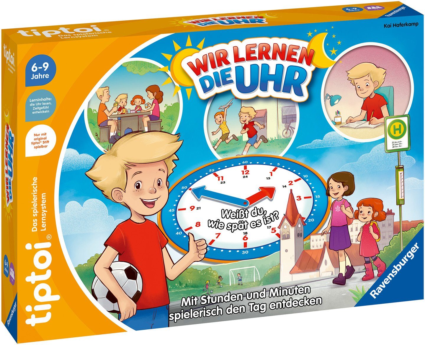 Ravensburger Spiel, tiptoi® Wir lernen die Uhr, Made in Europe, FSC® - schützt Wald - weltweit