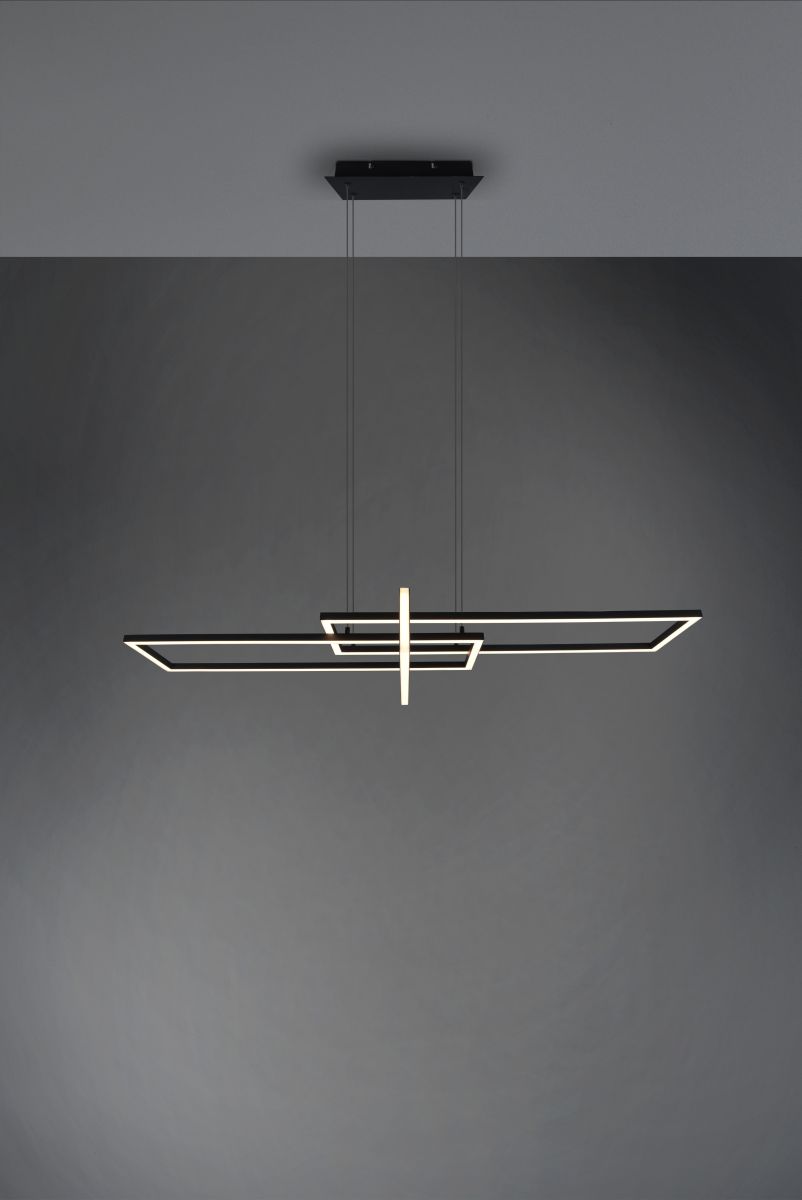 TRIO LED Pendelleuchte Salinas Schwarz