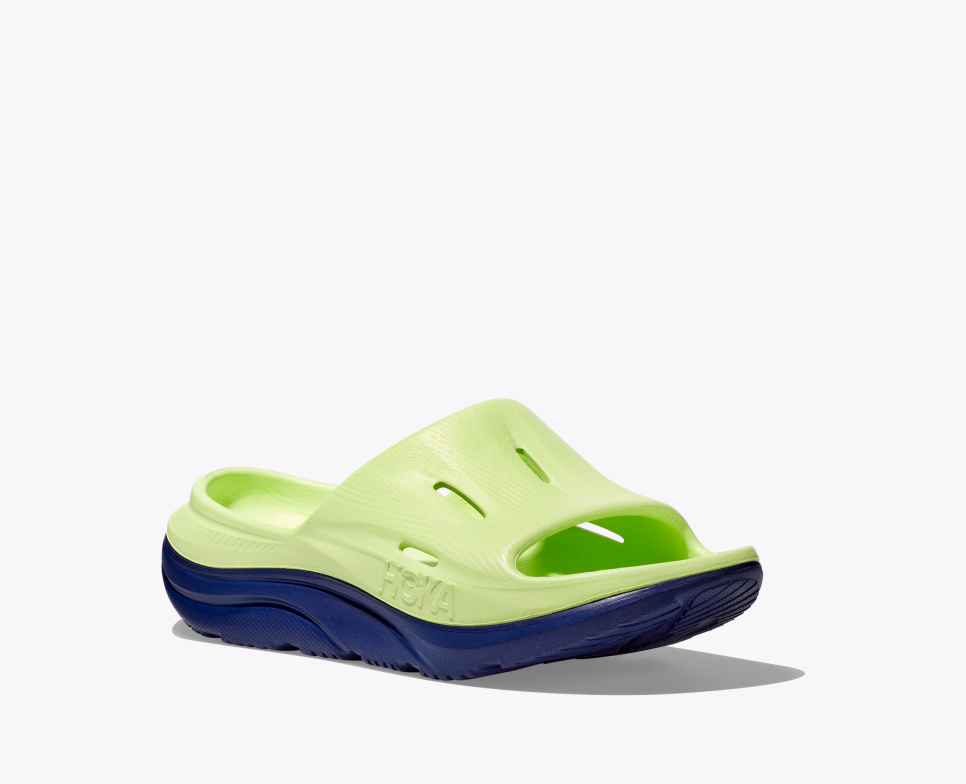 Ora Recovery Slide 3 Lettuce / Bellwether Blue