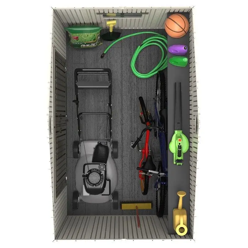 8 ft. W x 5 ft. D Plastic Storage Shed