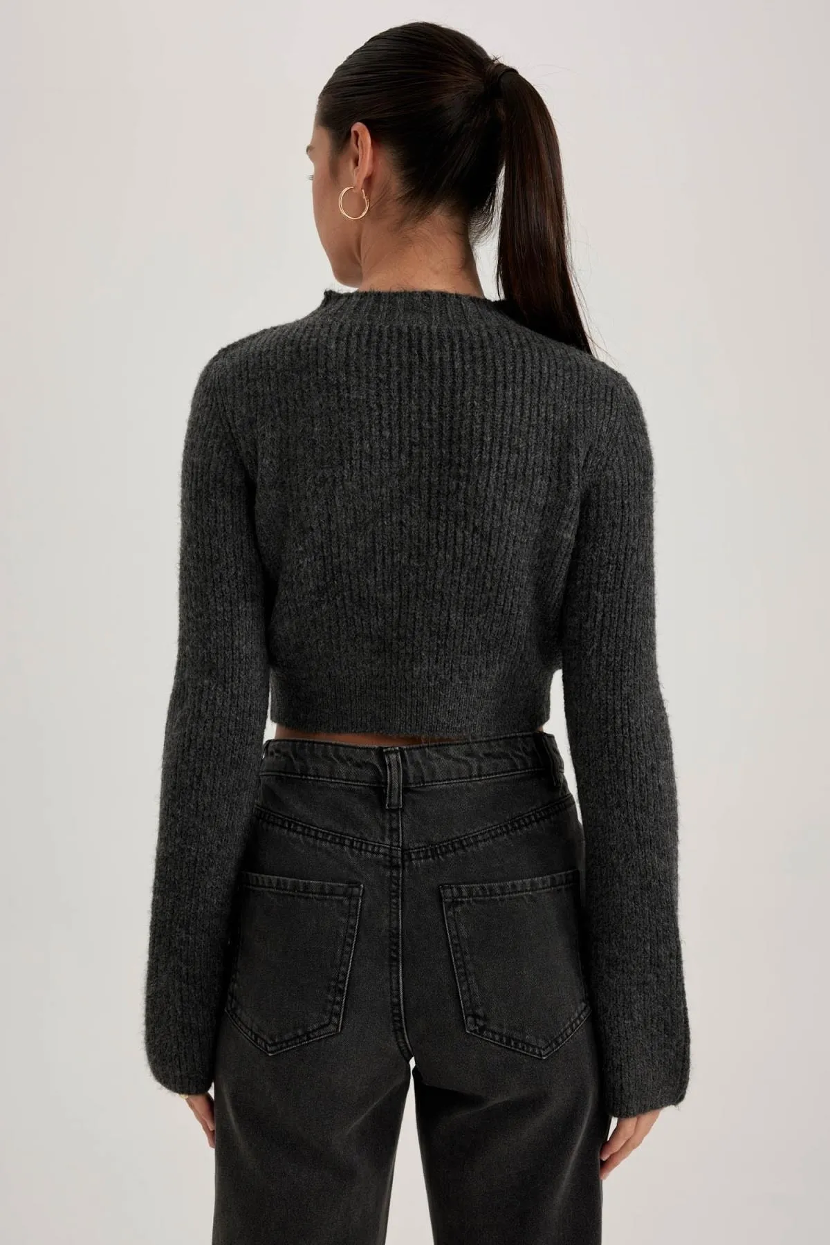 DeFacto  Taillierter, halber Rollkragenpullover aus Thessaloniki-Stoff