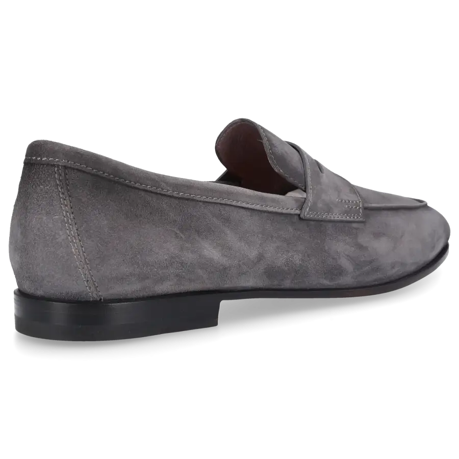 Santoni - Loafer 18837 Veloursleder - grau
