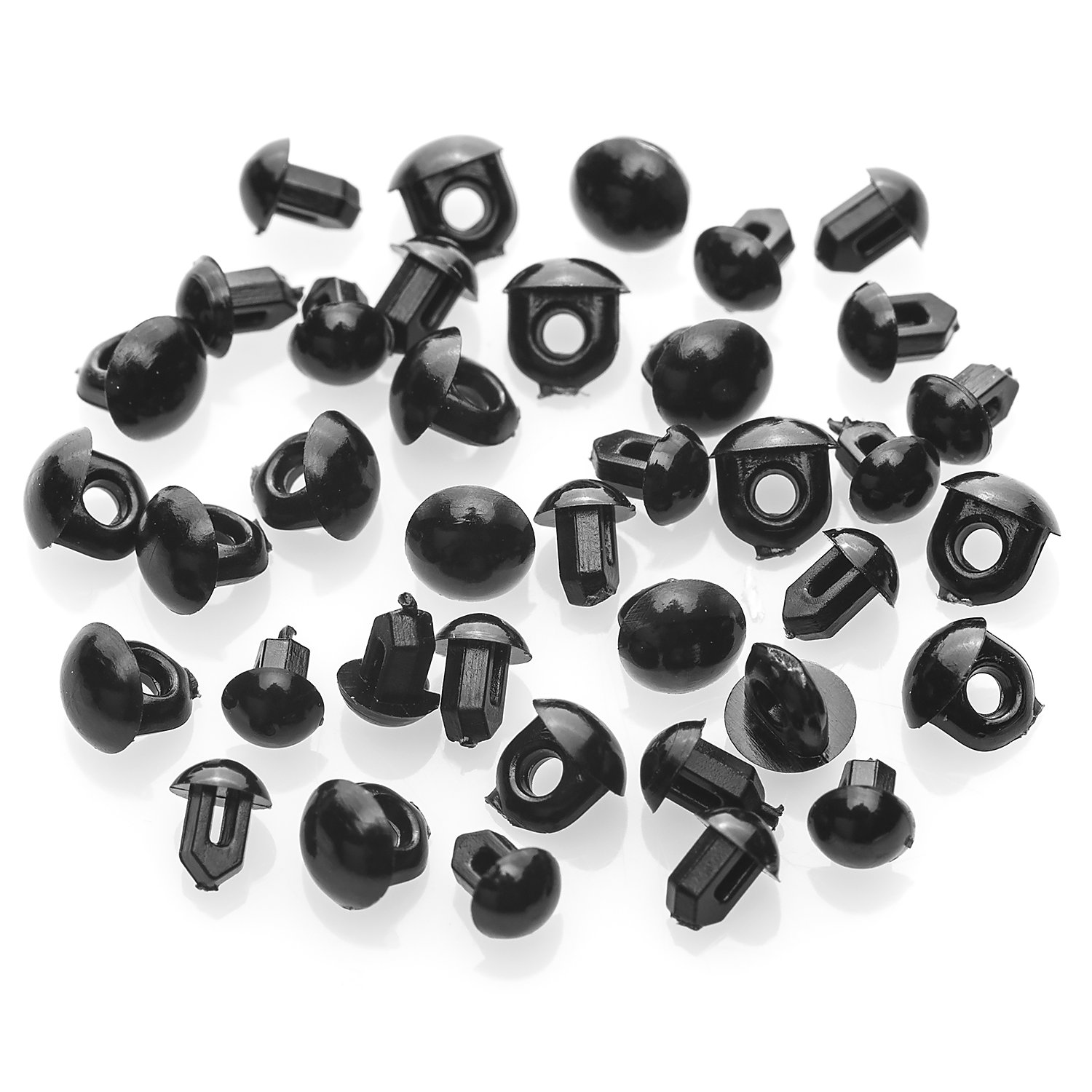 Kunststoff-Augen, Größe: 3 + 4 mm, 40er-Pack