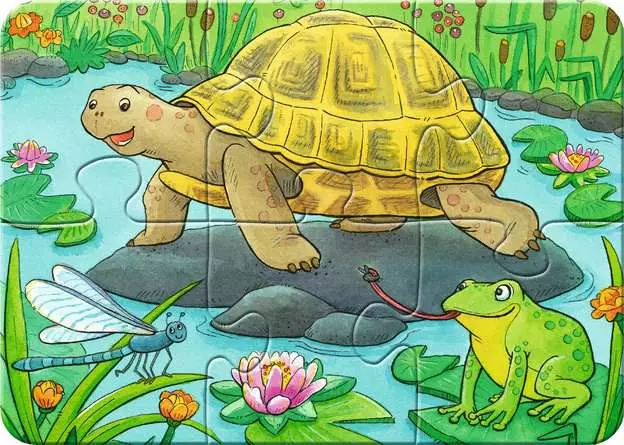 Kinderpuzzle ab 2 Jahren - Niedliche Haustiere - 2 + 4 + 6 + 8 Teile