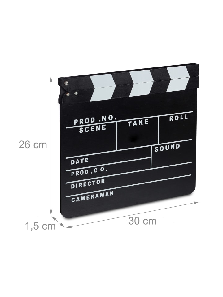 relaxdays 4x Filmklappe in Schwarz günstig kaufen onesize