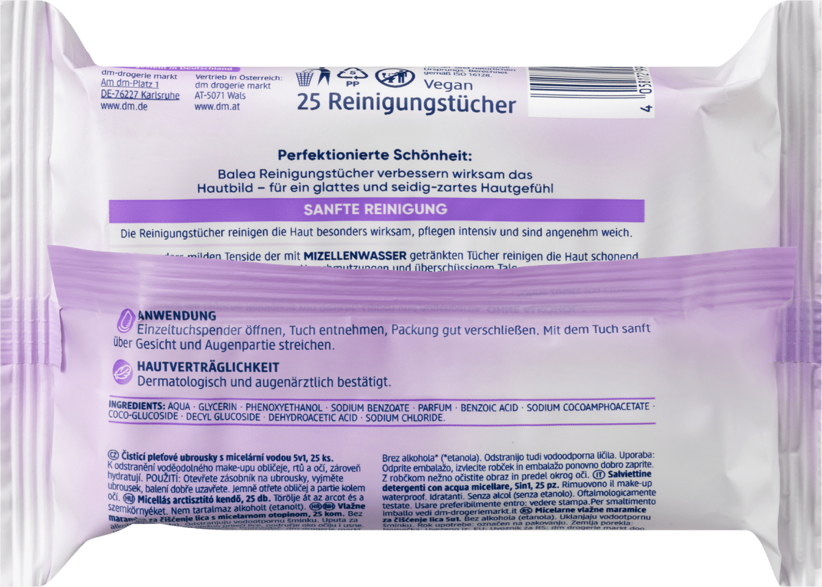 Mizellen Reinigungstücher, 25 St