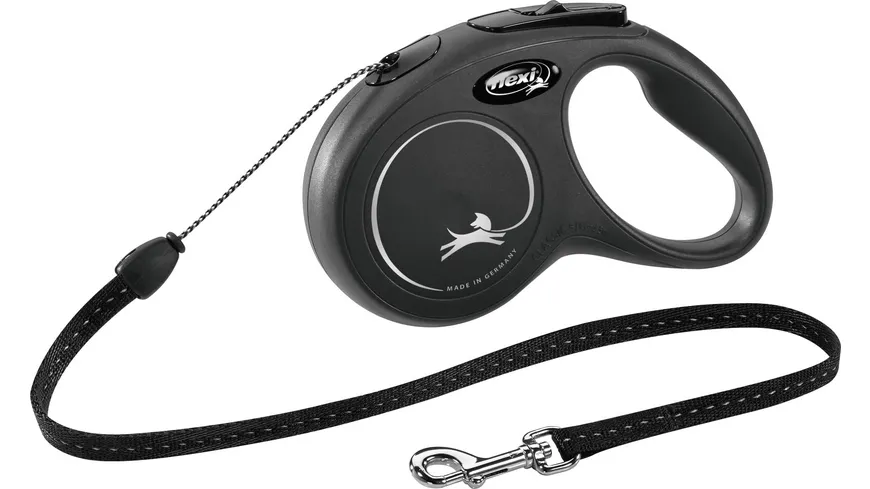 flexi Seil-Leine New Classic schwarz S 5m Hundezubehör