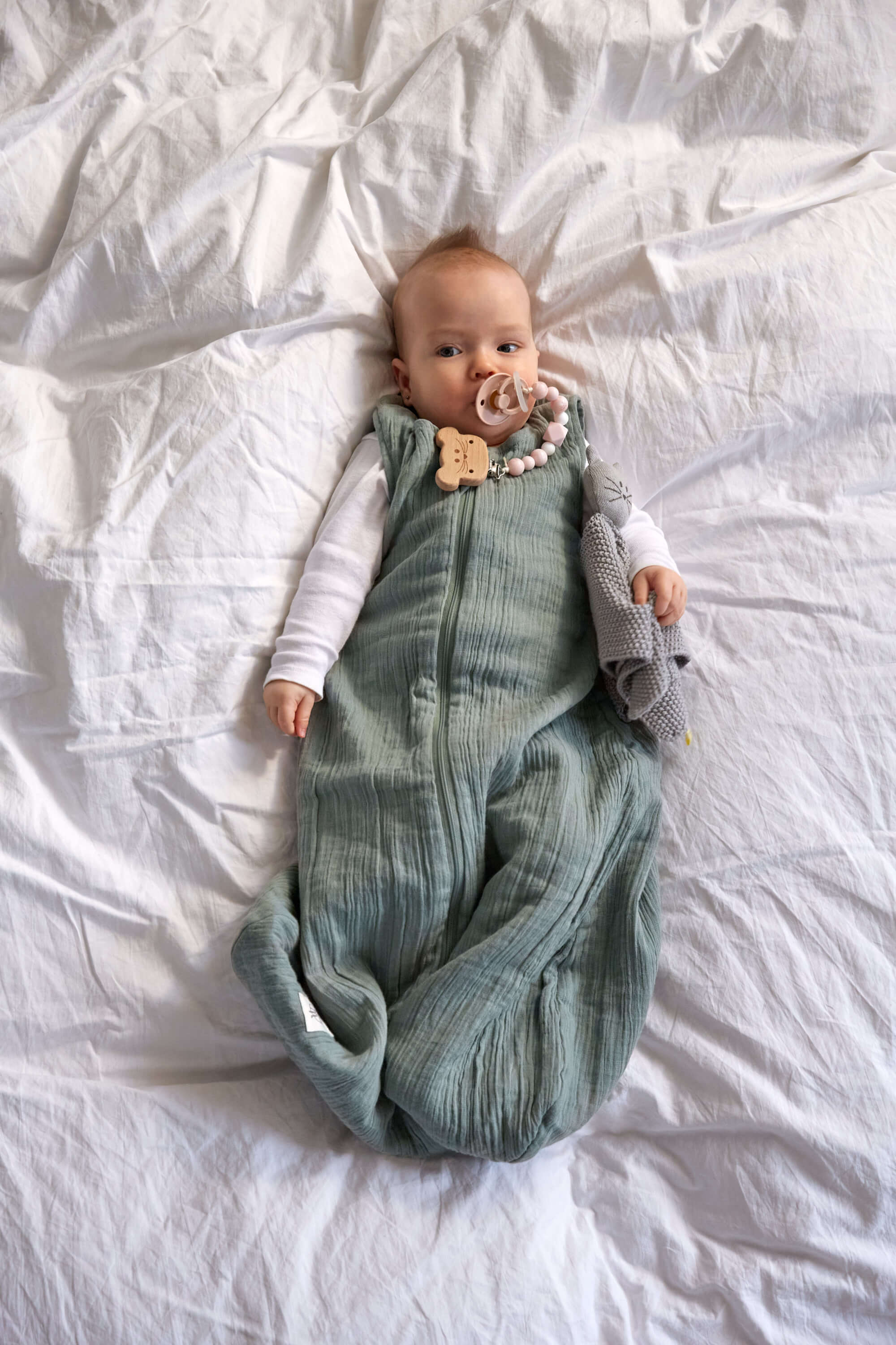 Baby Sommerschlafsack Tog 1 - Bio Baumwolle, Grün