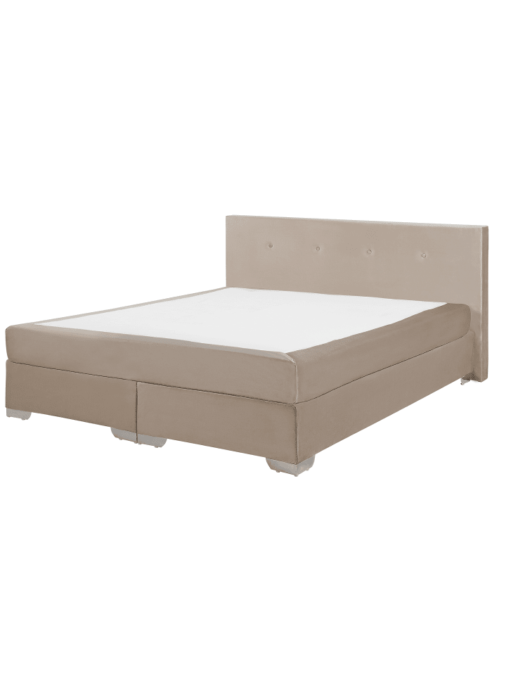 Beliani Boxspring Bett CONSUL in Beige/Silber - (W) 171 x (H) 91 x (L) 212 cm günstig kaufen onesize