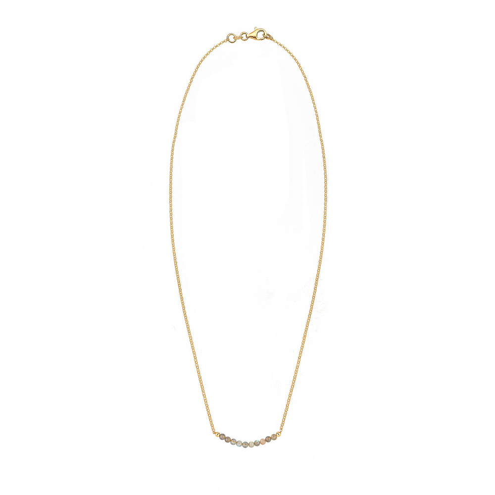 Elli Elli Collier Labradorit Edelstein Kugeln Bead 925 Silber collier