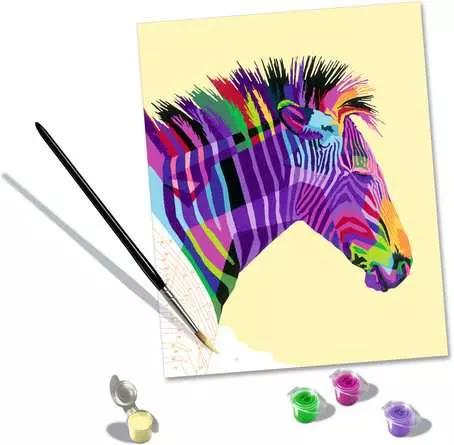 CreArt Funky Zebra - Malen nach Zahlen für Erwachsene