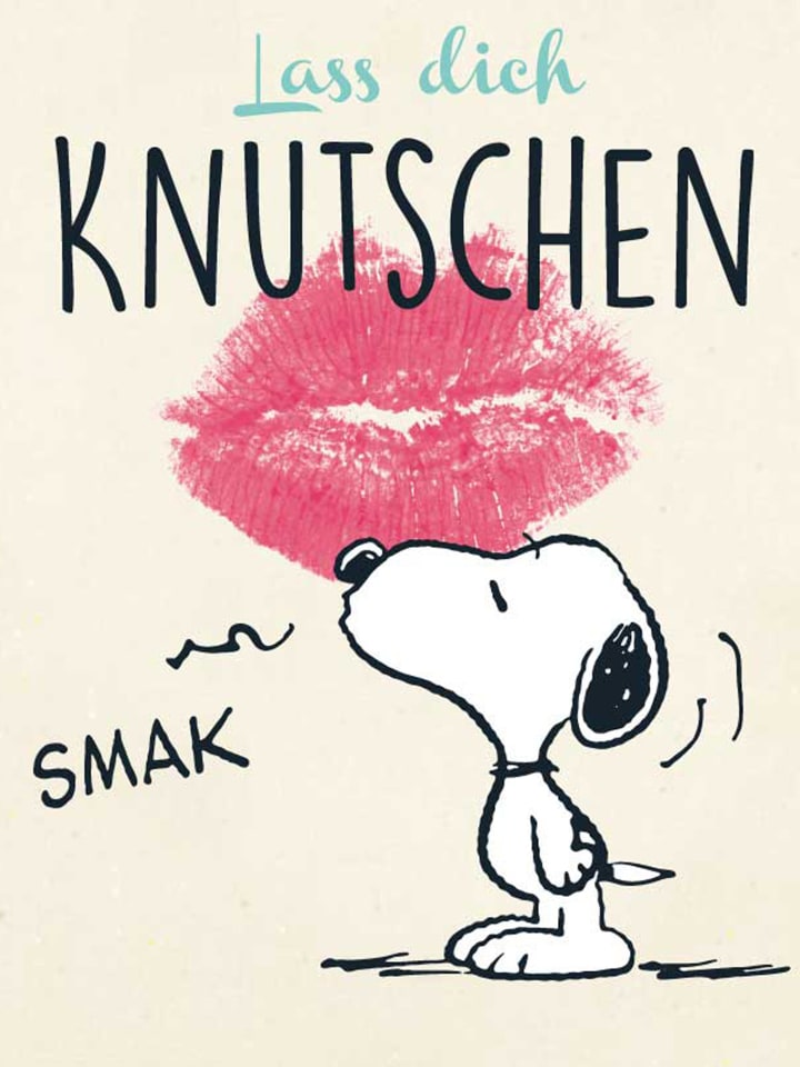 Snoopy The Peanuts Stoffbeutel Snoopy - Lass dich knutschen in beige günstig kaufen onesize