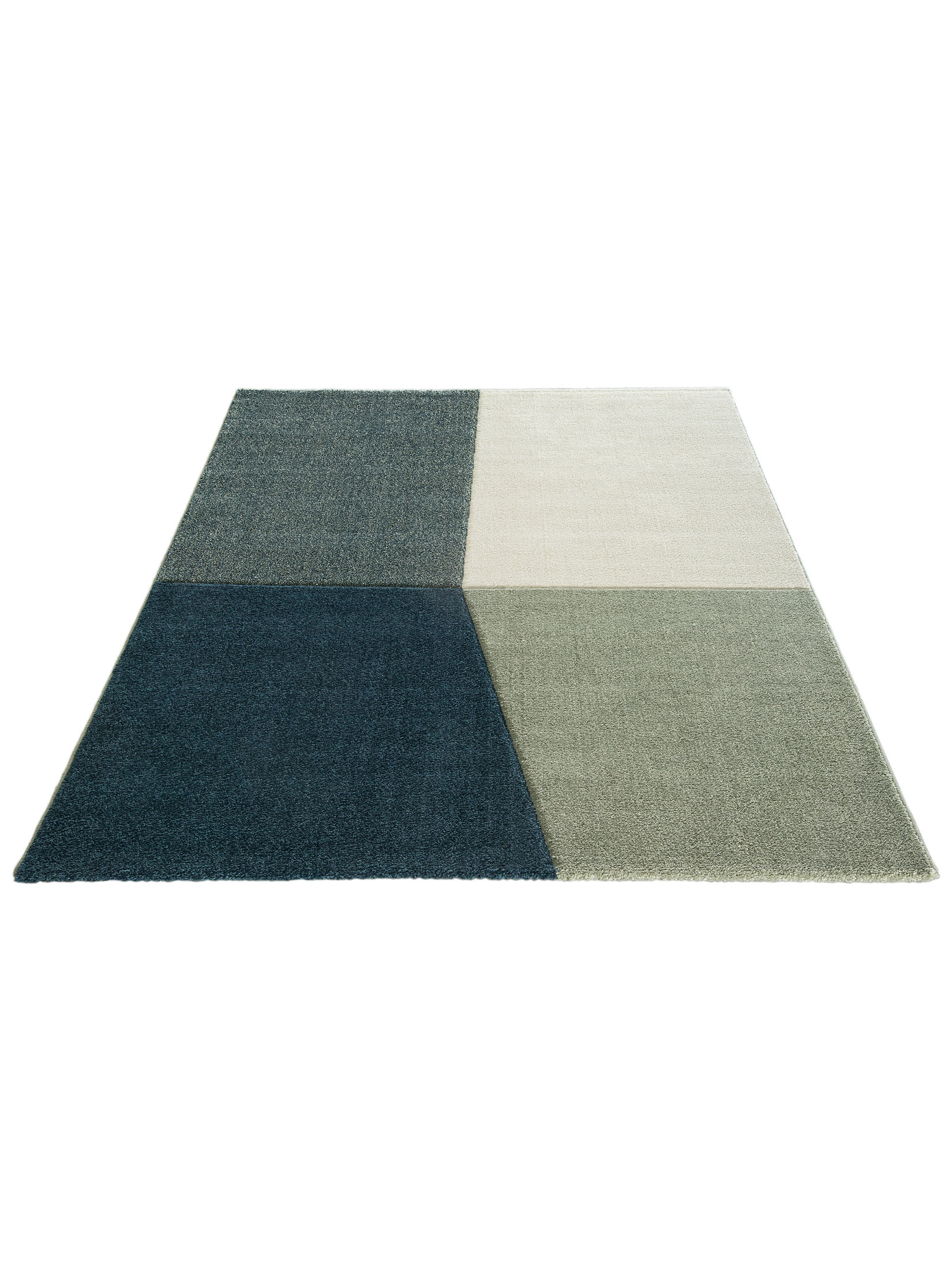 Lawndale Moderner Teppich, Grün/Blau