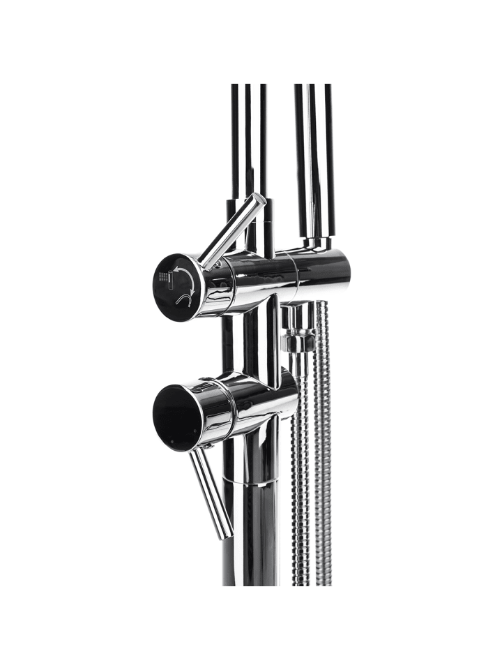 Beliani Wannenarmaturen TUGELA in Silber - (W) 21 x (H) 116 x (L) 16 cm günstig kaufen onesize