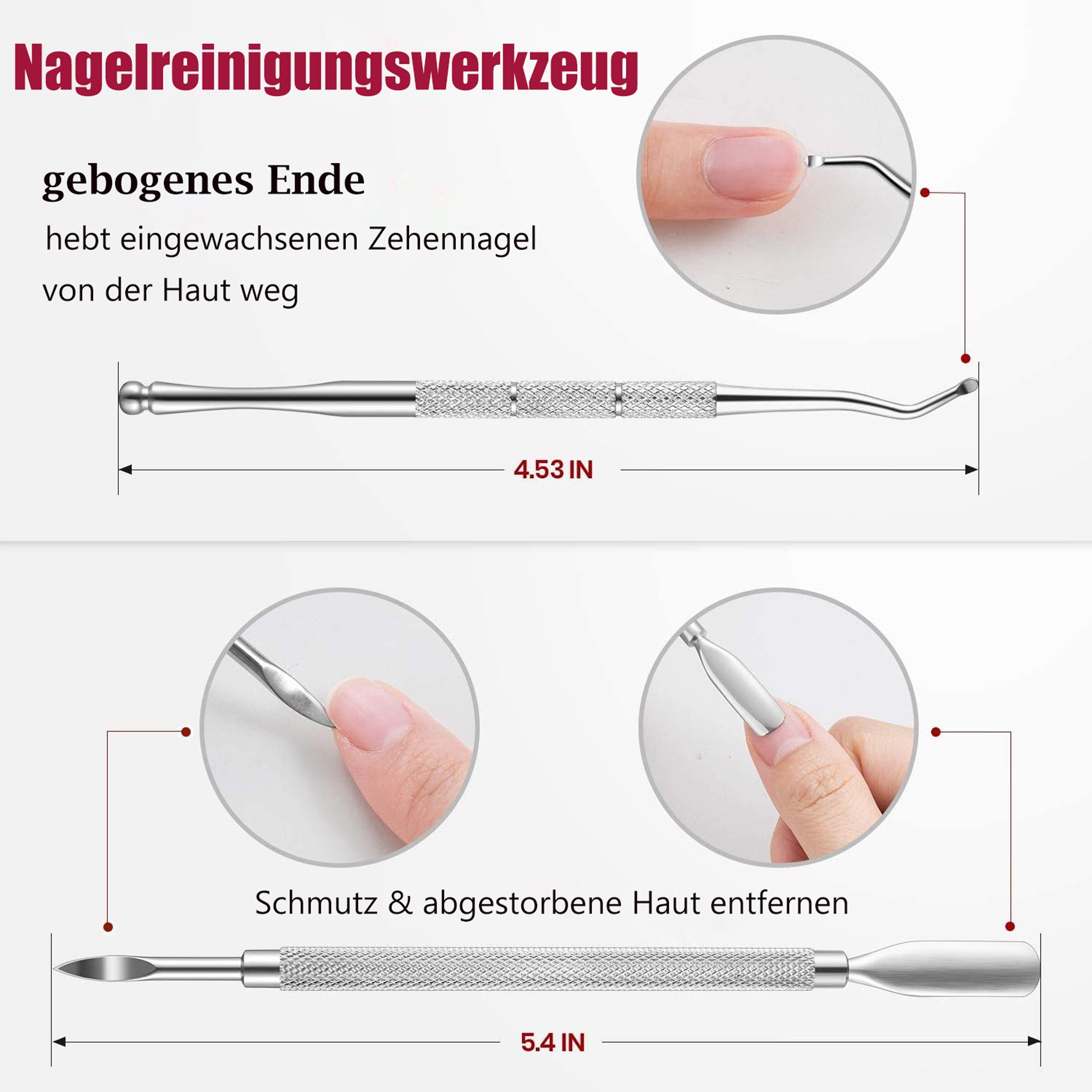 Ailiebe Design Nagelknipser-Set, 6-tlg., Edelstahl