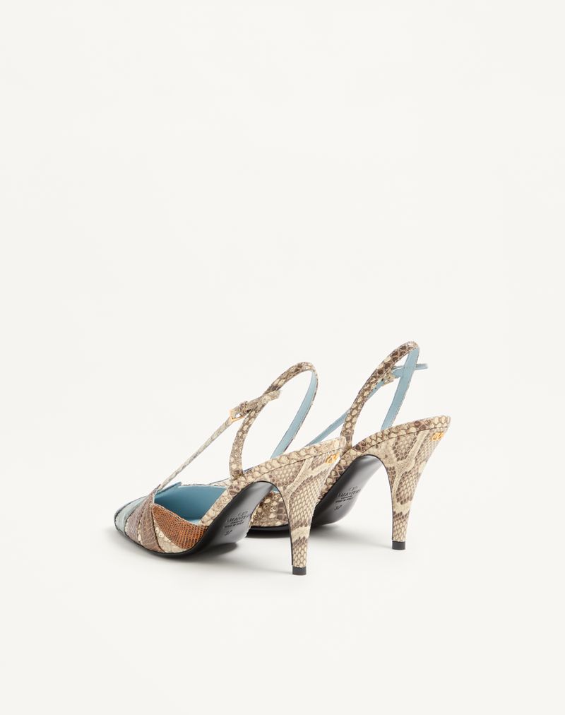 Bomba Foliefoliage Python Slingback 90mm
