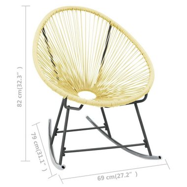 vidaXL Gartenstuhl Outdoor-Acapulco-Stuhl Poly-Rattan Beige (1 St)
