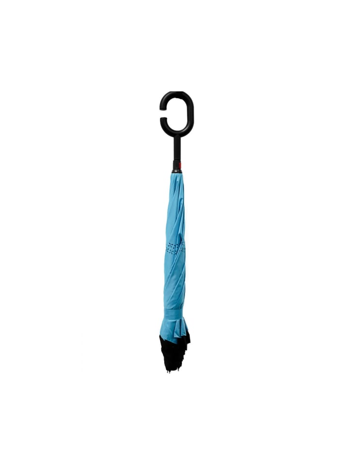 COFI 1453 Stockschirm mit Motiven Pongee mit c-förmigen Plastikgriff in Blau günstig kaufen 108