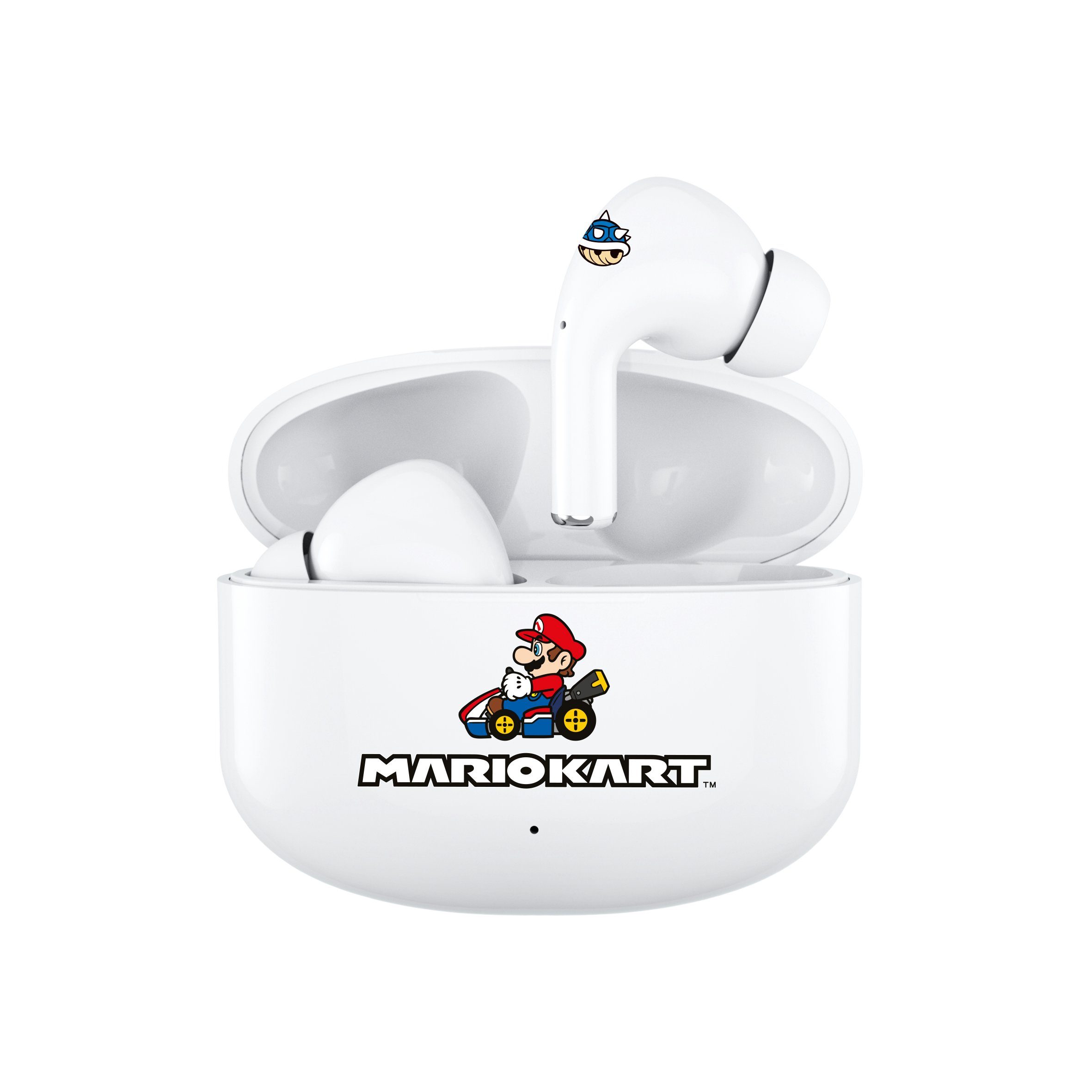 OTL Mariokart Bluetooth 5.1 Kinder-Kopfhörer mit Ladebox Bluetooth-Kopfhörer (Google Assistant, Siri, Alexa, Voice Assistant, BLuetooth, True Wireless, Hochwertiger Sound, Leichtes Gewicht)