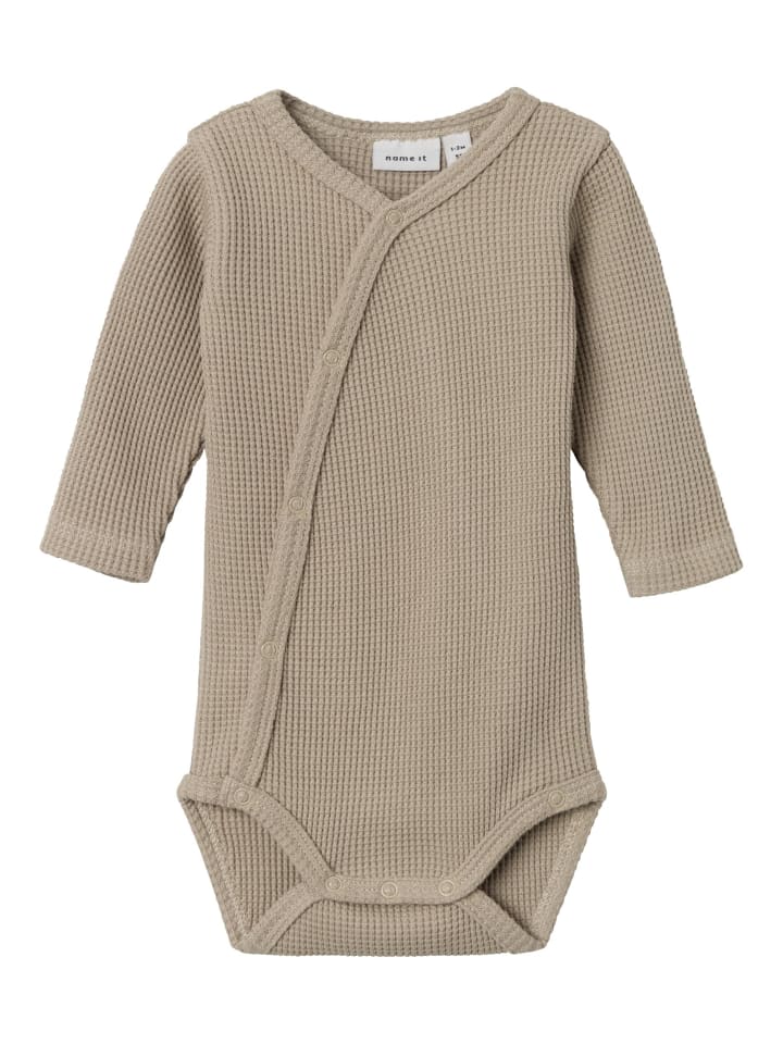 name it Baby Wickelbody NBNWAFFE LS WRAP BODY in pure cashmere günstig kaufen