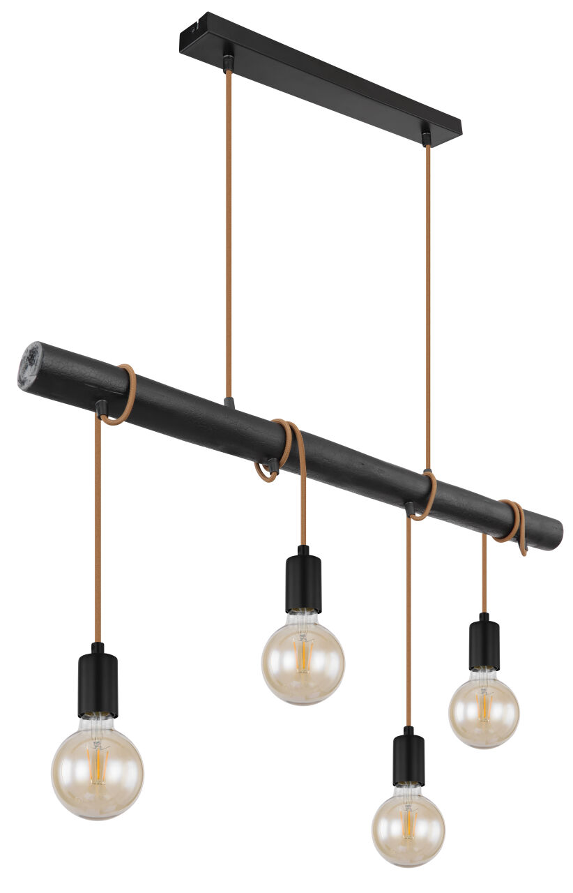 Globo Lighting - LEO - Hängeleuchte Metall schwarz matt, 4x E27