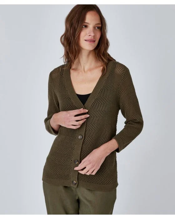 Gilet ajouré en coton biologique