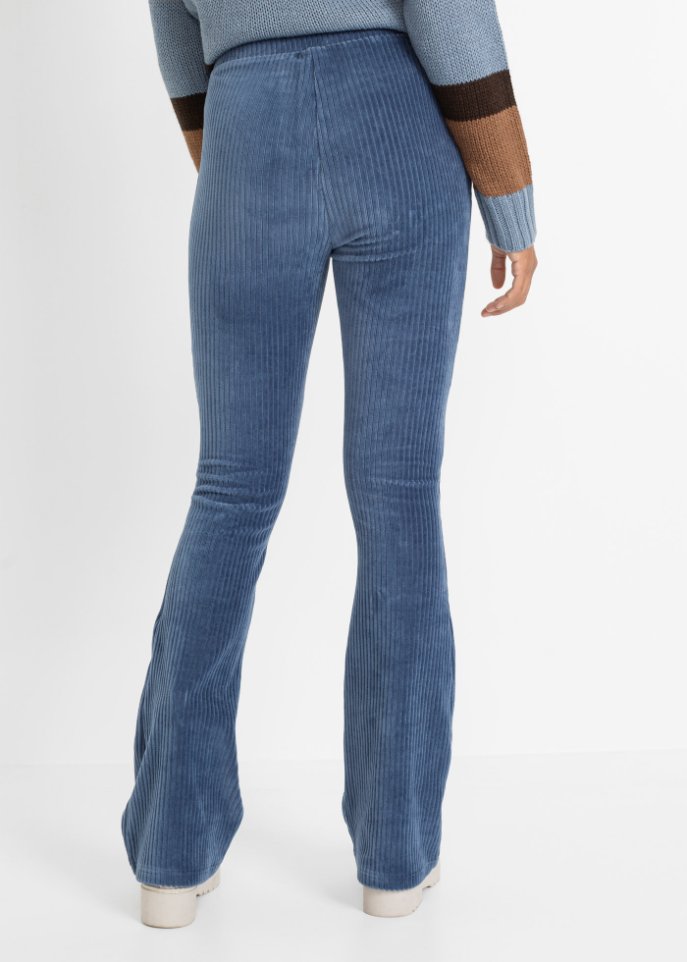 Ausgestellte Leggings in Cordoptik