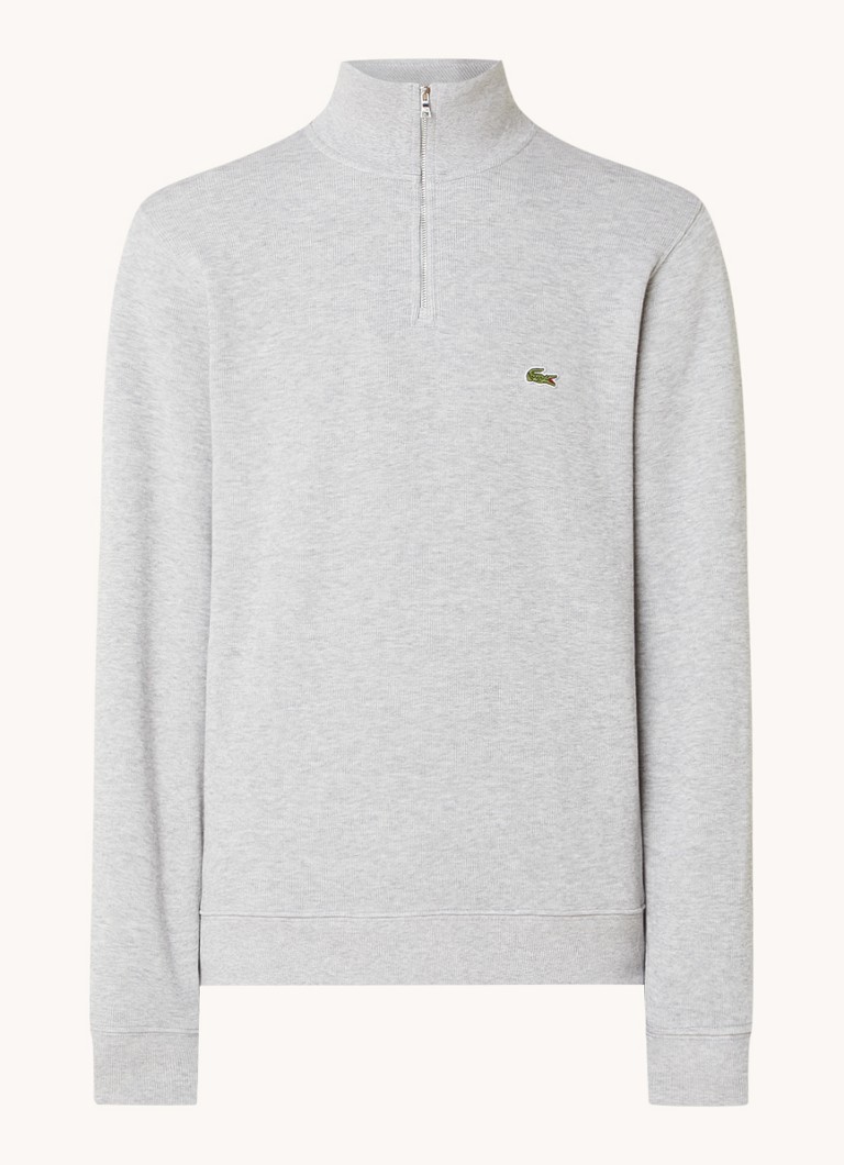 Lacoste Fine-knit pullover with half zip