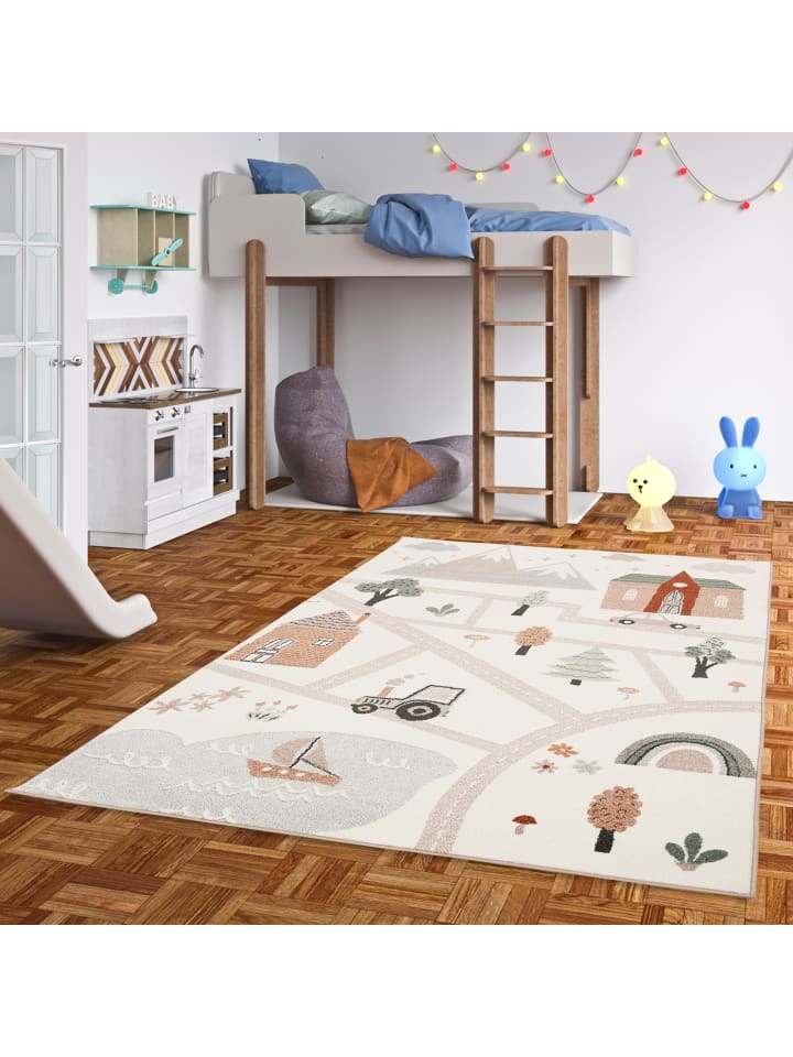 Pergamon Kinder Teppich Softstar Kids Little City in Bunt günstig kaufen