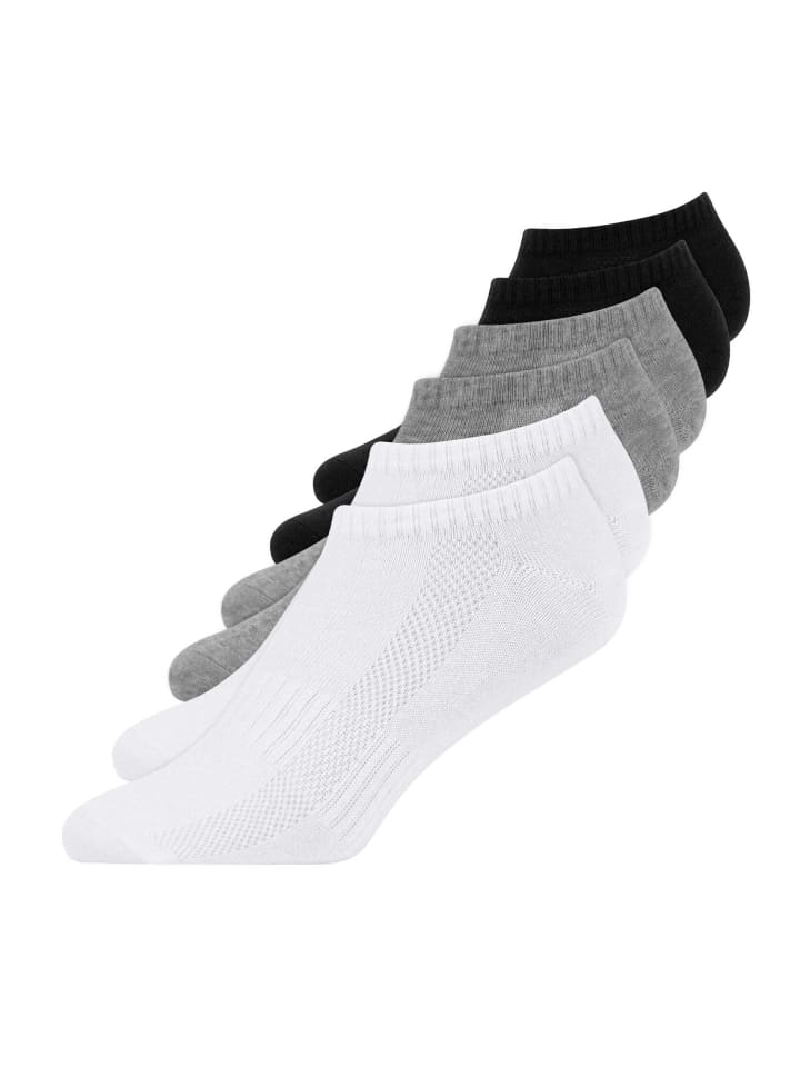 SNOCKS Sneaker Socken aus Bio-Baumwolle 6 Paar in Mix (Schwarz/Weiß/Grau) günstig kaufen