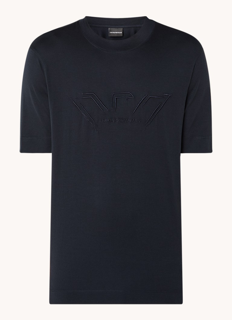 Tricou Emporio Armani cu logo brodat