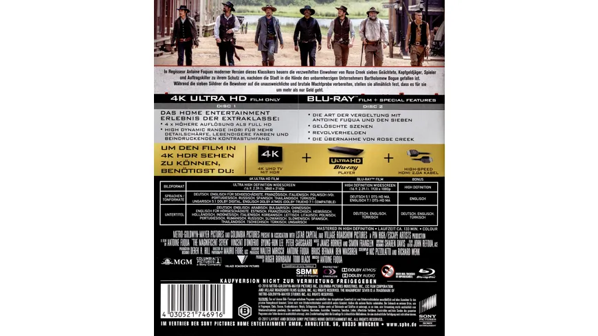 Die glorreichen Sieben  (4K Ultra HD) (+ Blu-ray 2D)