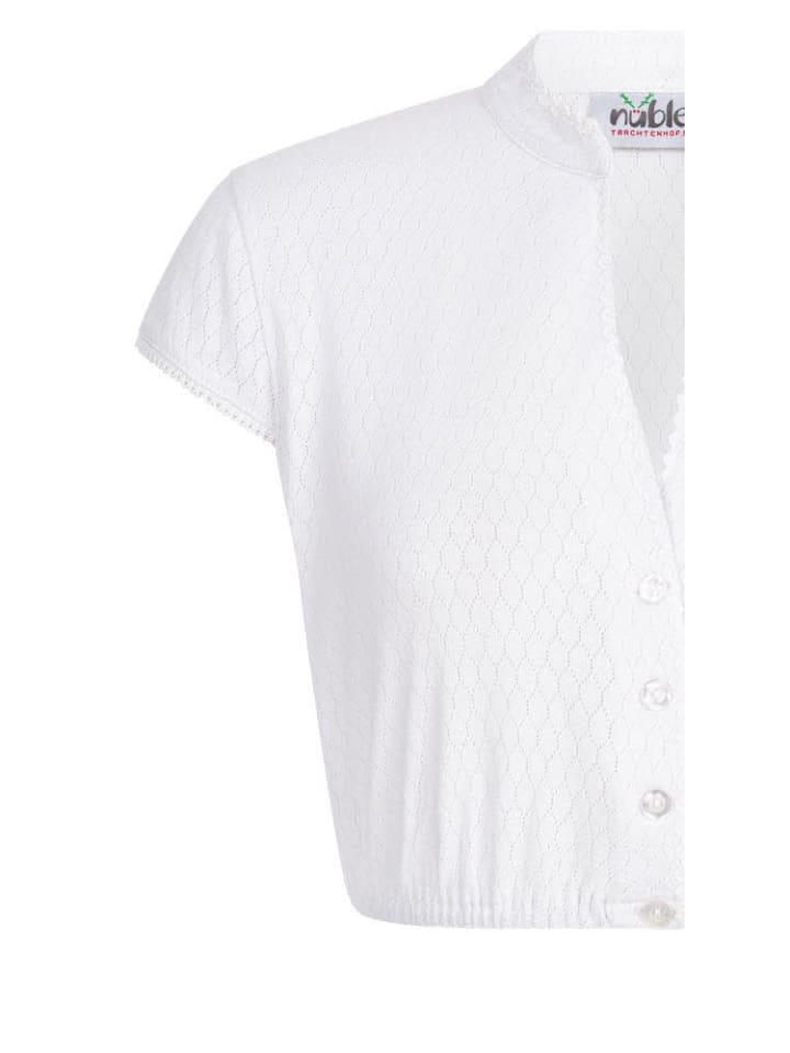 Nübler Dirndlbluse kurzarm Phia in Weiß günstig kaufen