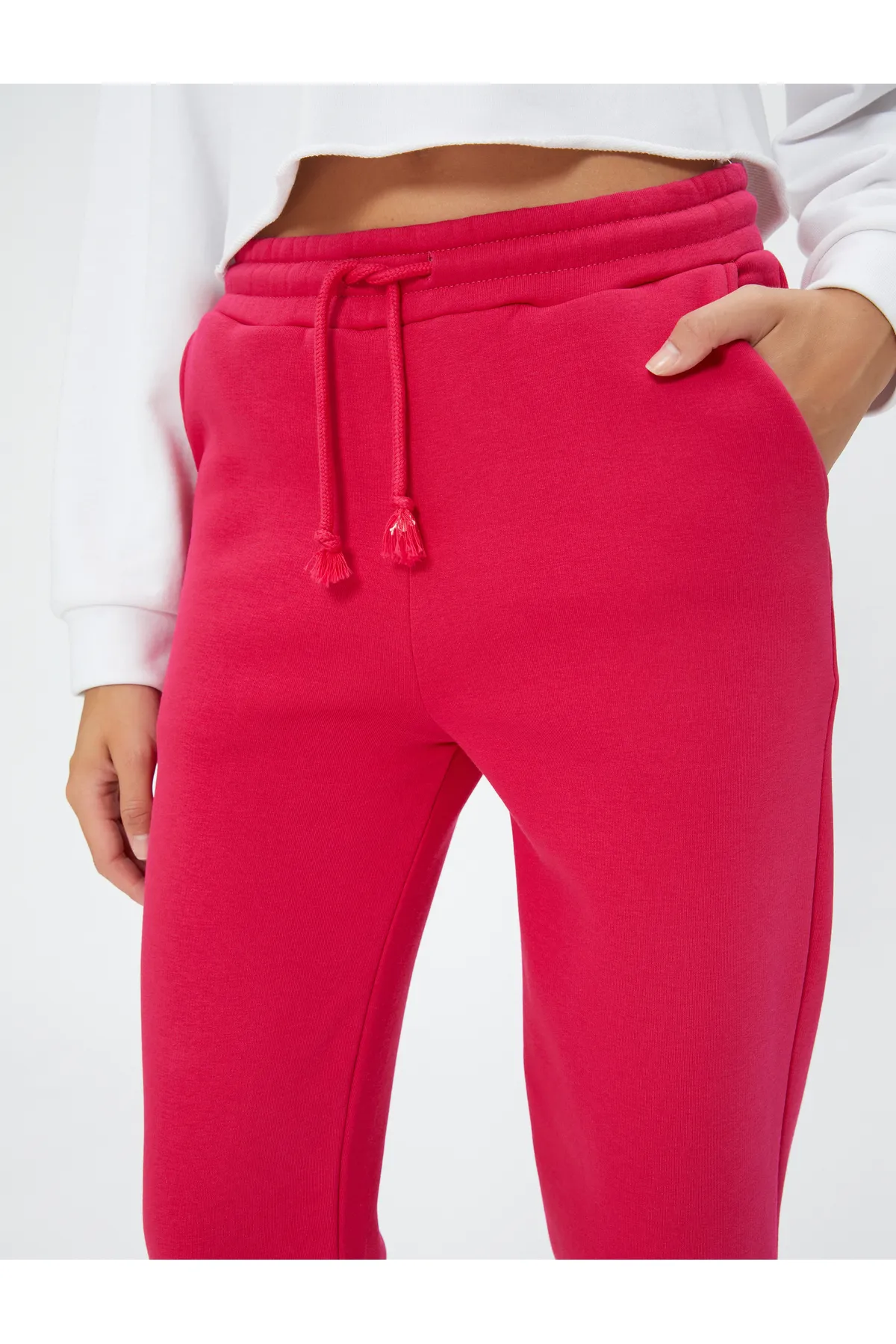 Koton  Jogger-Jogginghose mit geripptem Spitzentaschendetail