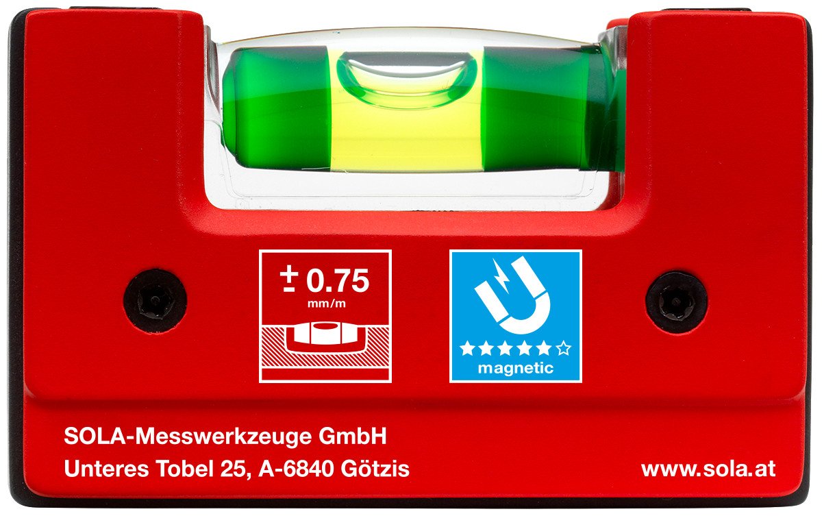 Sola 01621101 GO!magnetic Compact waterpas 6.8cm