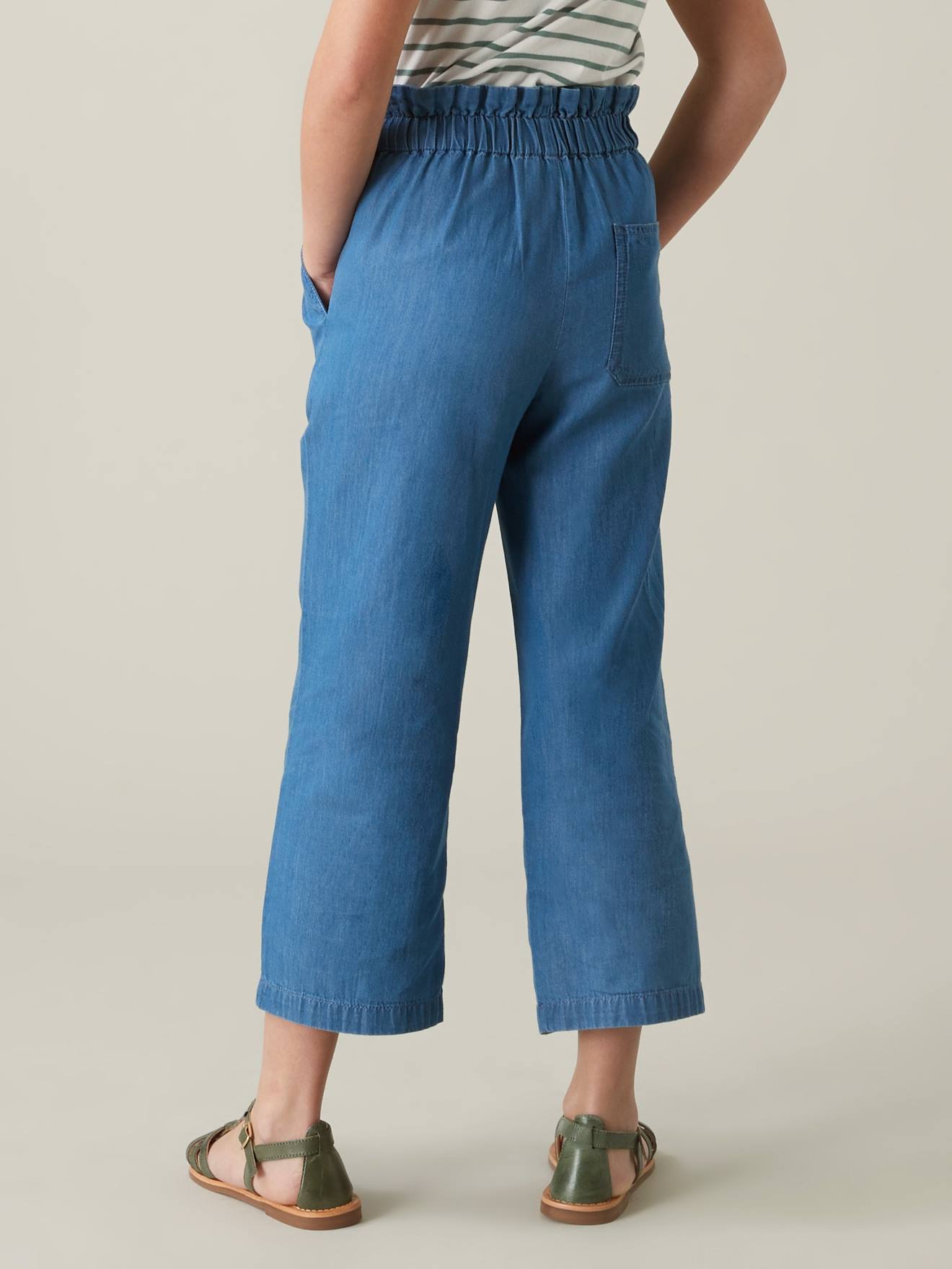 Cyrillus Weite Mädchen Sommer-Jeans CYRILLUS - blue stone