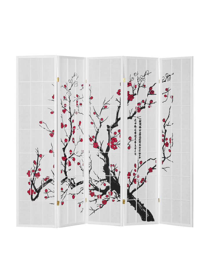 Homestyle4u 5-tlg. Paravent in Weiß 220x179 günstig kaufen onesize