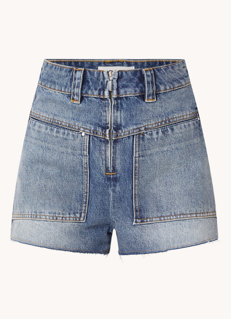 Pantaloni scurți din denim cu talie înaltă, croială dreaptă, David for ba&sh