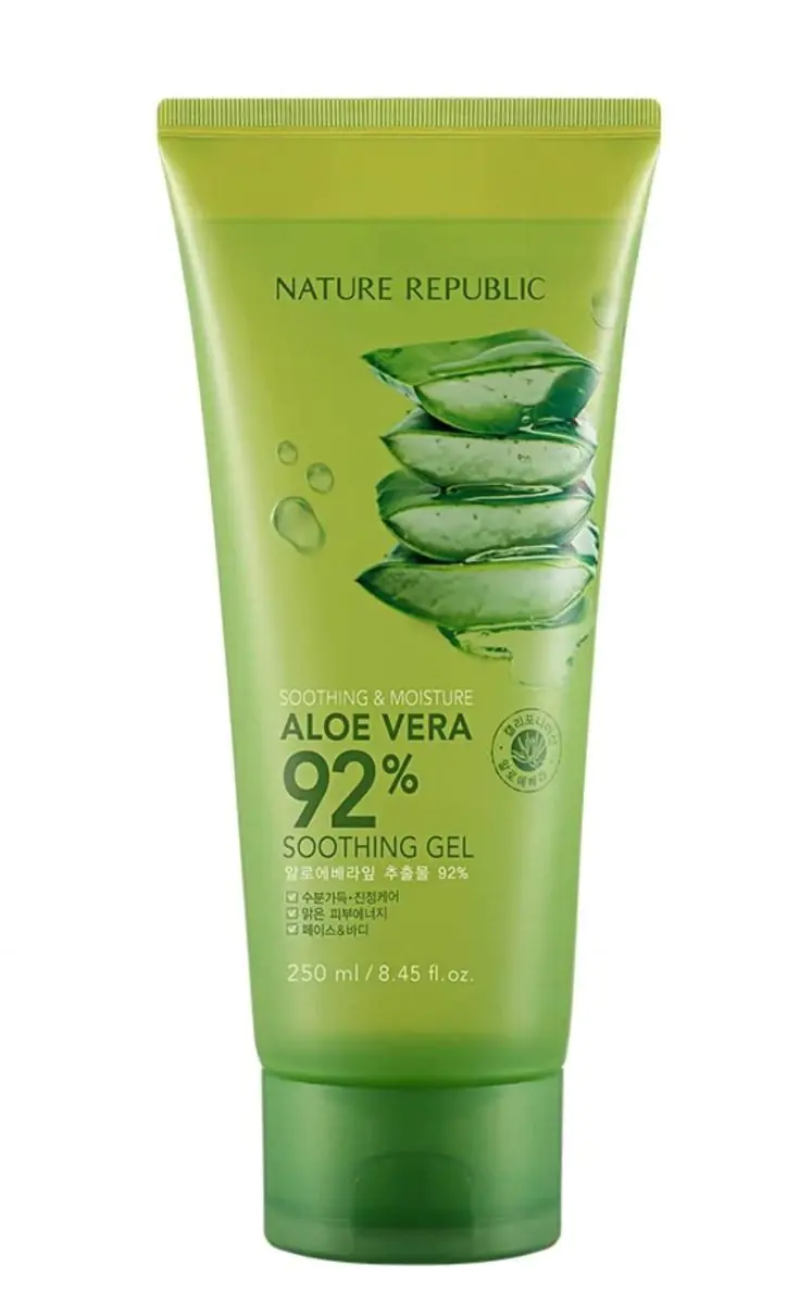 „Nature Republic“ raminamasis ir drėkinamasis alavijo gelis su 92 % raminamojo poveikio, 250 ml