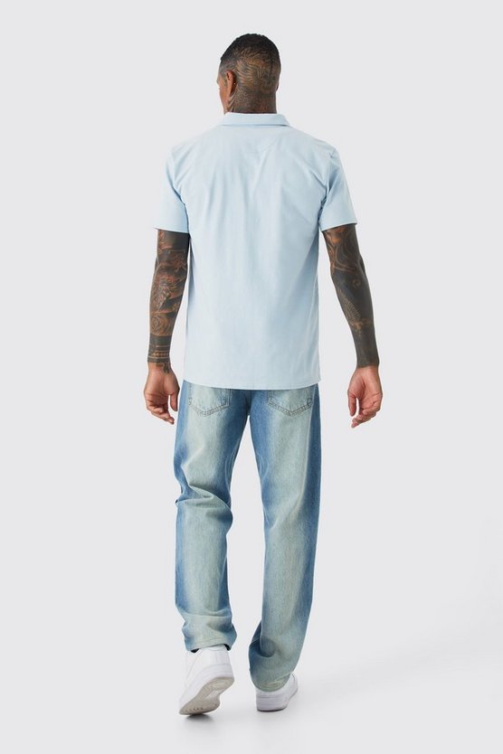 Kurzärmliges Jersey-Hemd
