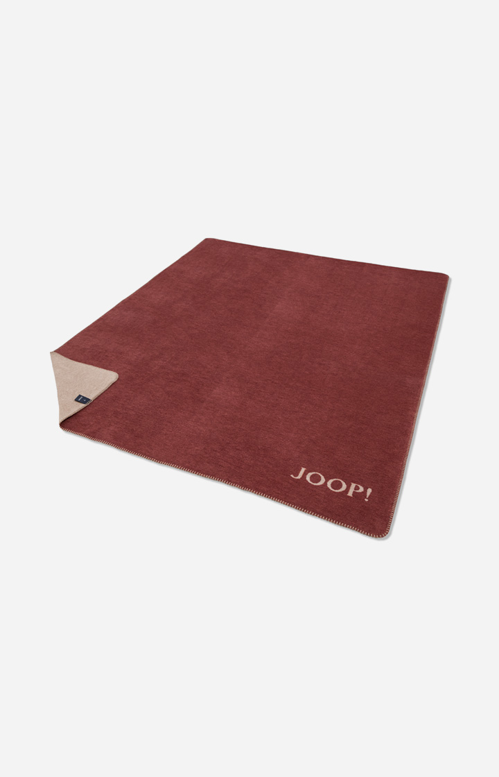 Wohndecke JOOP! MELANGE-DOUBLEFACE in Rouge-Chateau