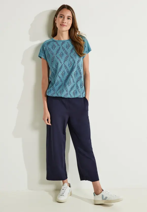 CECIL T-Shirt mit Rhombus Print