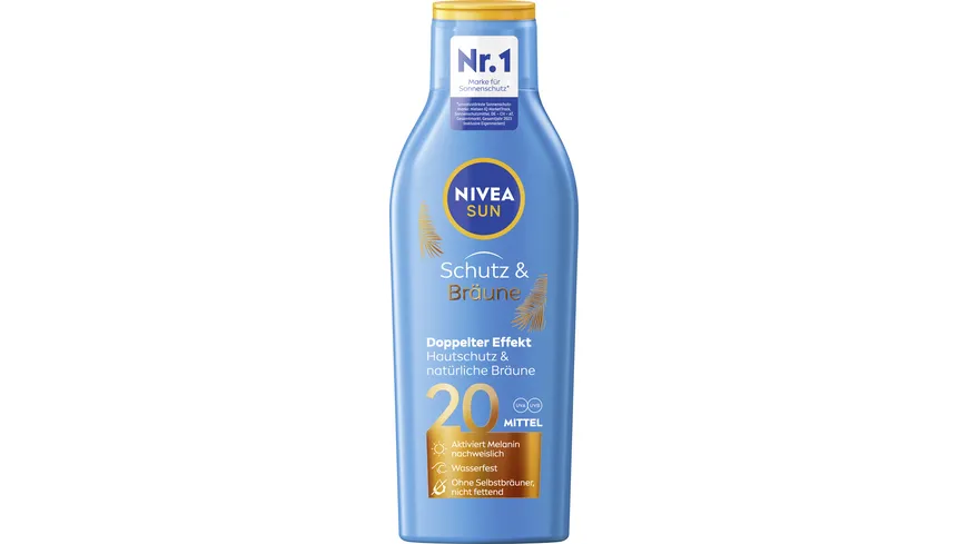 NIVEA SUN Schutz & Bräune Teint Lotion LF20 200 ml