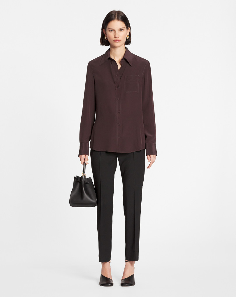 CHEMISE CLASSIQUE EN CREPE DE CHINE
