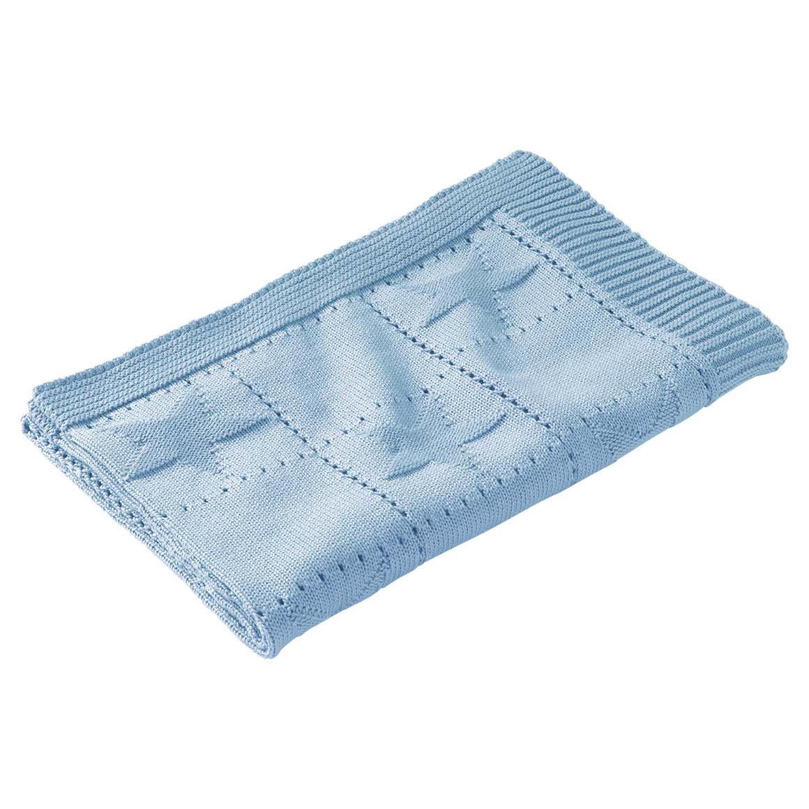 Strickdecke mit Sternen-Allover