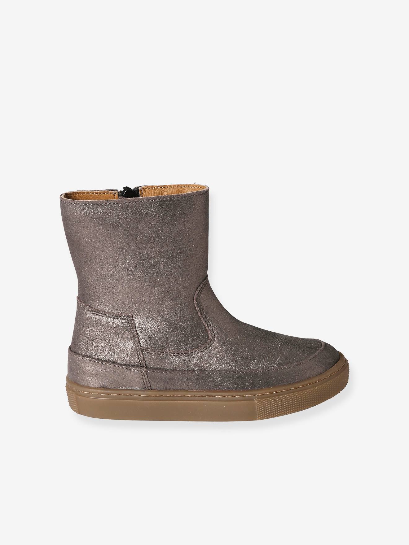 Bottes en cuir fille collection maternelle bronze