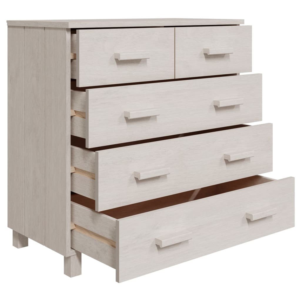 vidaXL Sideboard Sideboard HAMAR Weiß 79x40x80 cm Massivholz Kiefer (1 St)