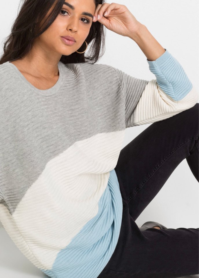 Pullover mit Rippmuster
