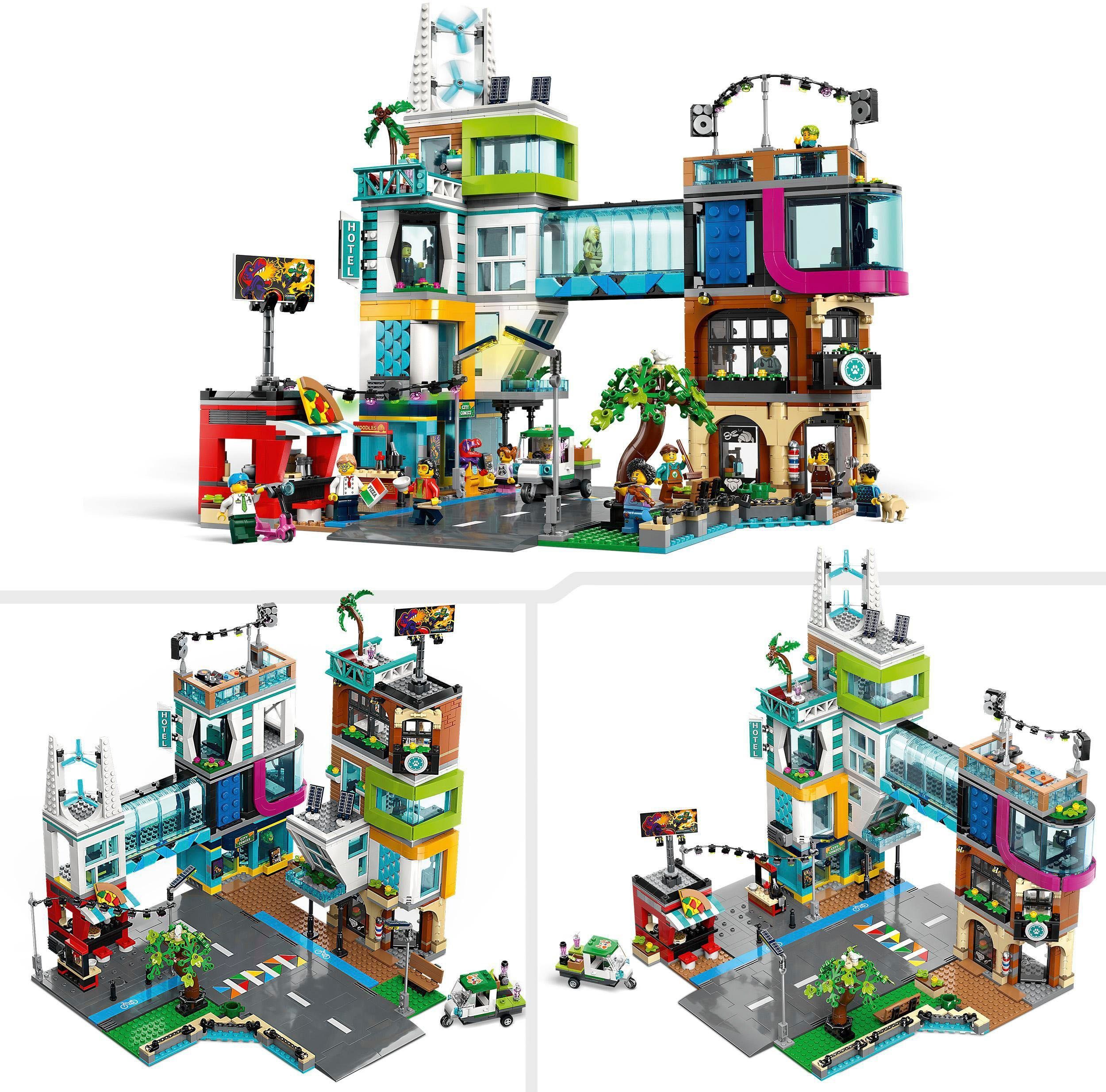 LEGO® Konstruktionsspielsteine Stadtzentrum (60380), LEGO® City, (2010 St), Made in Europe